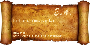 Erhard Amaranta névjegykártya